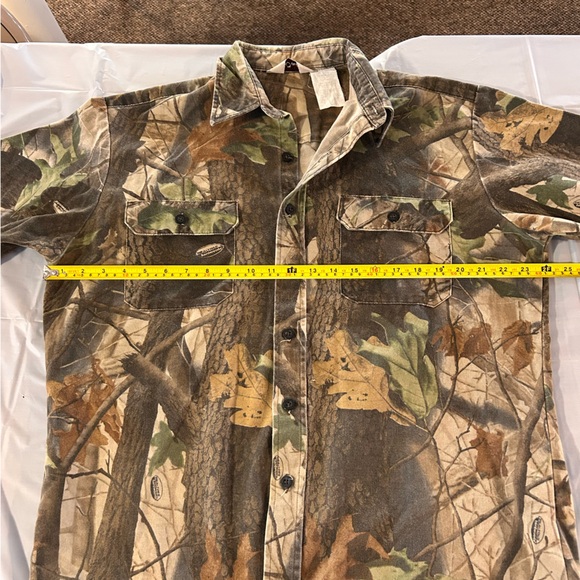 Walls Realtree Shirt Camo Mens Med Long Sleeve Button Up USA Green Vintage - Picture 6 of 8